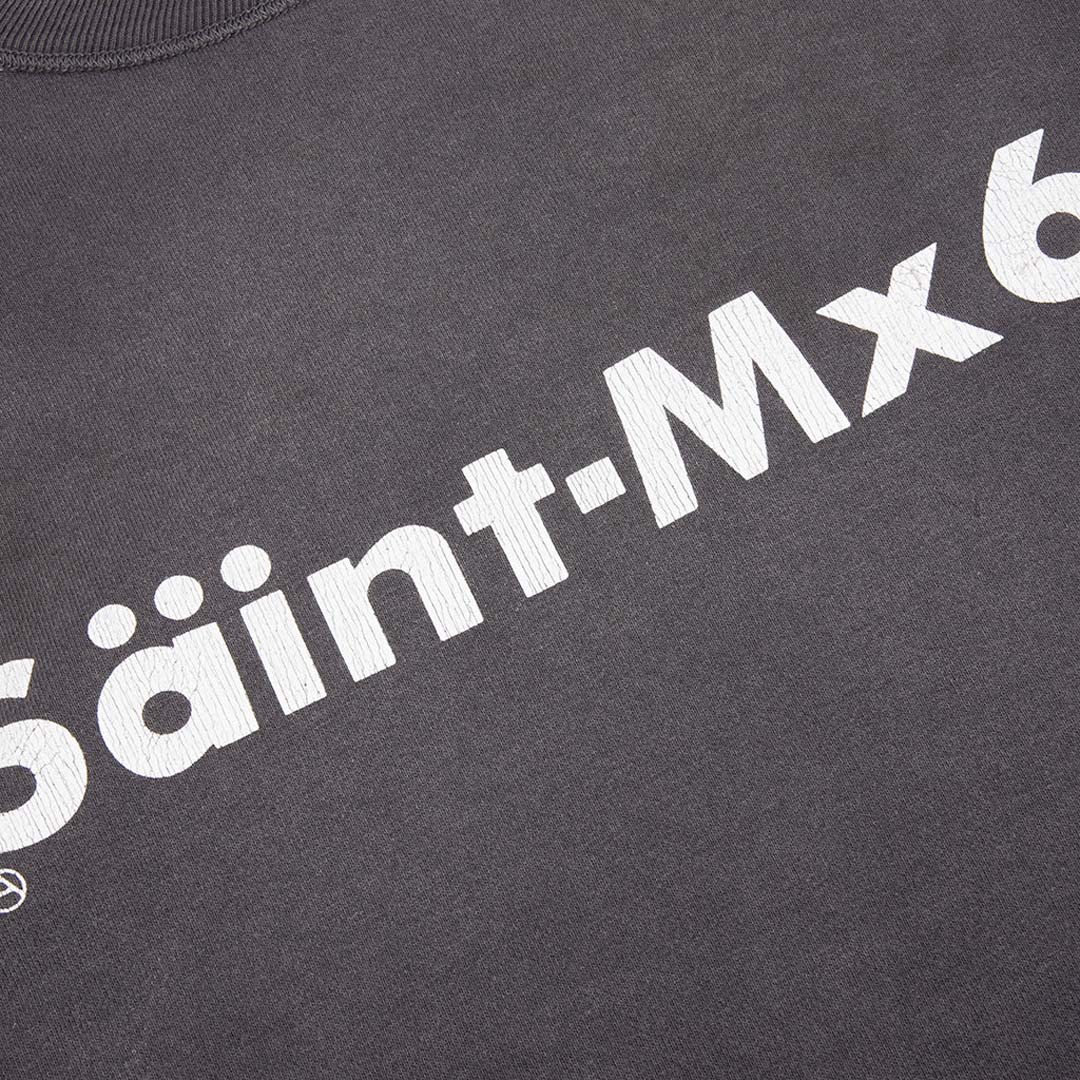 Saint Michael Chaos Crewneck Sweatshirt Faded Grey by Saint Michael - NWAHYPE No.1 for streetwear Hoodies in USA