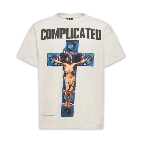 Saint Michael Complicated Tee White Black Blue by Saint Michael - NWAHYPE No.1 for streetwear T-Shirts in USA