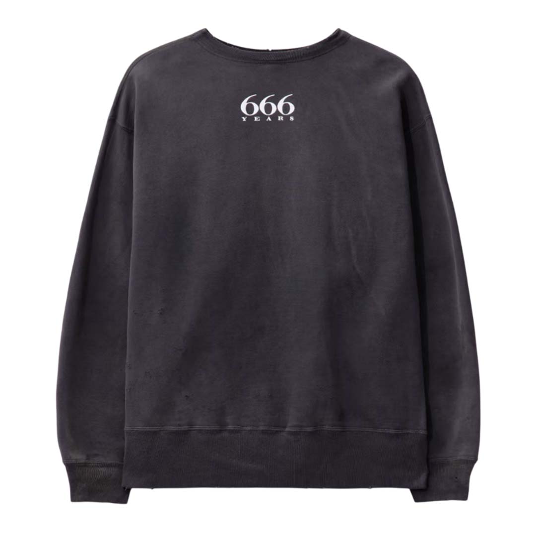 Saint Michael Rainbow Crewneck Sweatshirt Faded Black by Saint Michael - NWAHYPE No.1 for streetwear Hoodies in USA