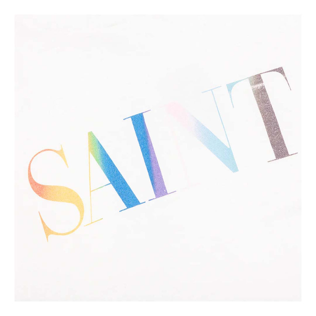 Saint Michael Rainbow Short Sleeve White Tee by Saint Michael - NWAHype 1 for streetwear T-Shirts in USA