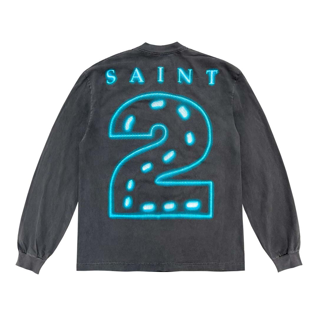 Saint Michael x NAV OMW2 Rexdale Grey Long Sleeve Tee by Saint Michael - NWAHype 1 for streetwear T-Shirts in USA