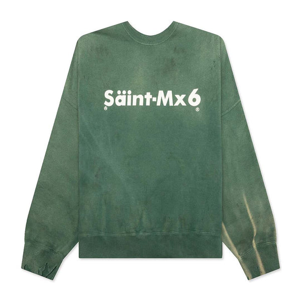 Saint Michael Youth Crewneck Sweatshirt Faded Green by Saint Michael - NWAHYPE No.1 for streetwear Hoodies in USA