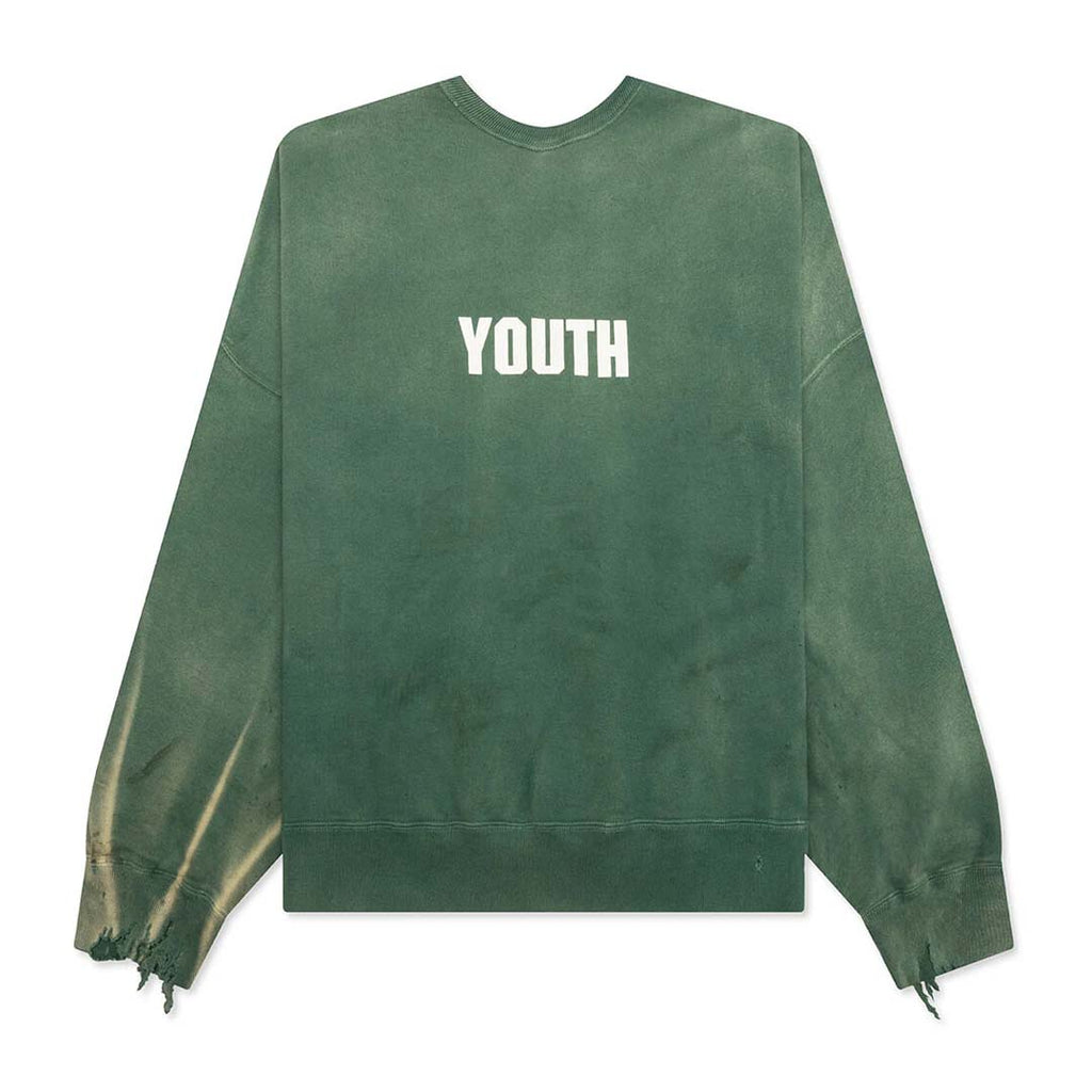 Saint Michael Youth Crewneck Sweatshirt Faded Green by Saint Michael - NWAHYPE No.1 for streetwear Hoodies in USA