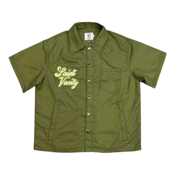 Saint Vanity Button Up Shirt Olive Green by Saint Vanity - NWAHYPE No.1 for streetwear T-Shirts in USA