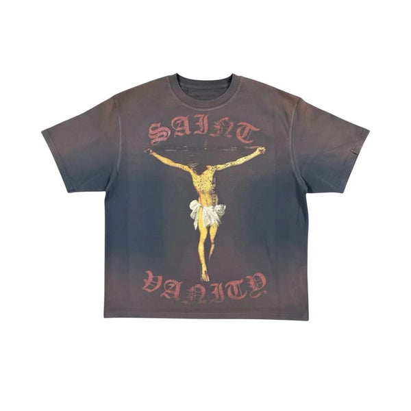 Saint Vanity Crucified Tee Faded Black by NWAHYPE - NWAHYPE No.1 for streetwear in USA