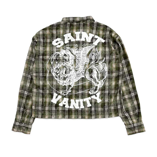 Saint Vanity Green Brown Flannel by Saint Vanity - NWAHYPE No.1 for streetwear T-Shirts in USA
