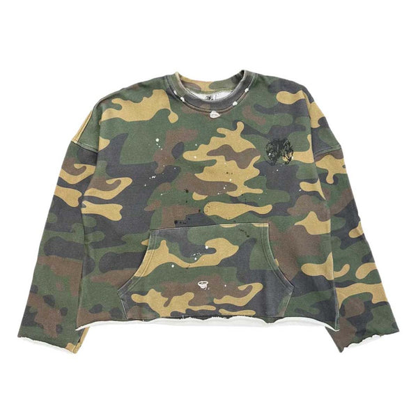 Saint Vanity Green Camo Crewneck Sweatshirt by Saint Vanity - NWAHYPE No.1 for streetwear Hoodies in USA