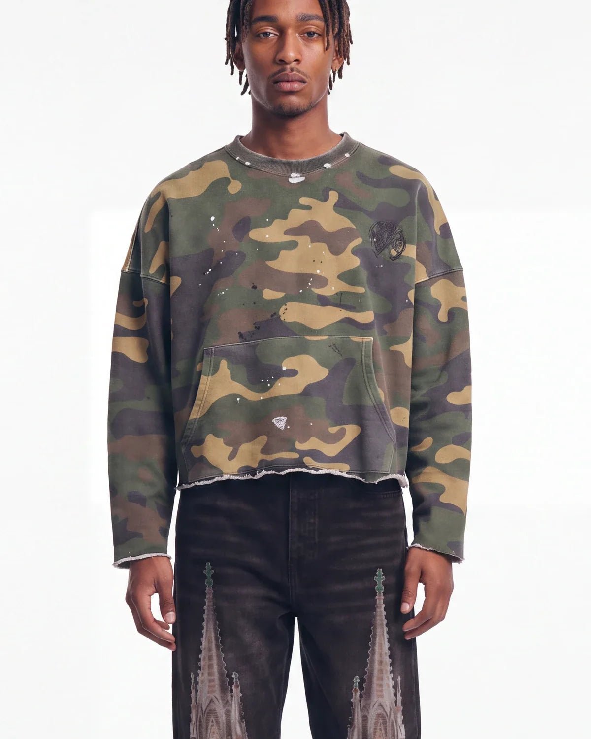 Saint Vanity Green Camo Crewneck Sweatshirt by Saint Vanity - NWAHYPE No.1 for streetwear Hoodies in USA