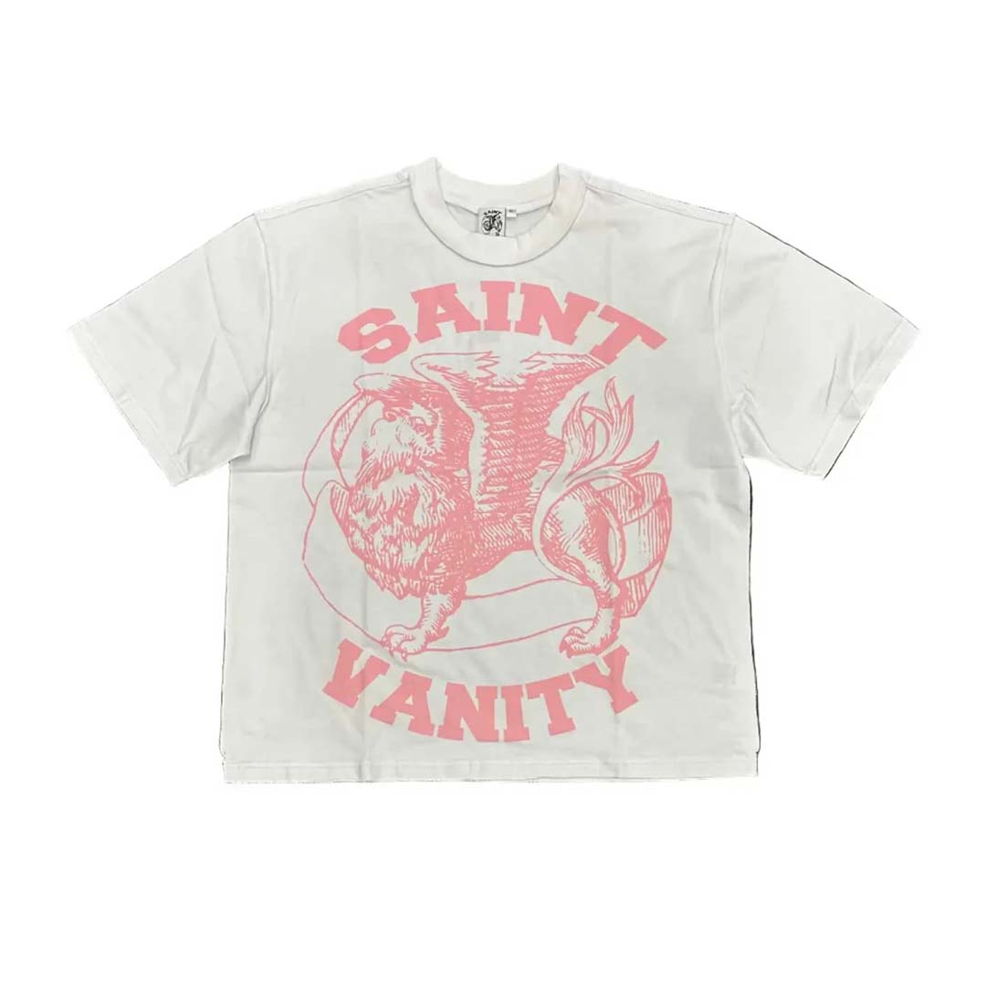 Saint Vanity Griffin Tee White Pink by Saint Vanity - NWAHYPE No.1 for streetwear T-Shirts in USA