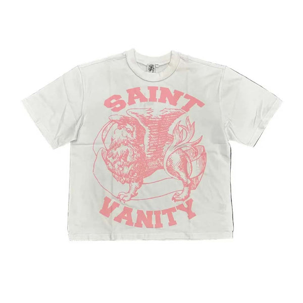 Saint Vanity Griffin Tee White Pink by Saint Vanity - NWAHYPE No.1 for streetwear T-Shirts in USA