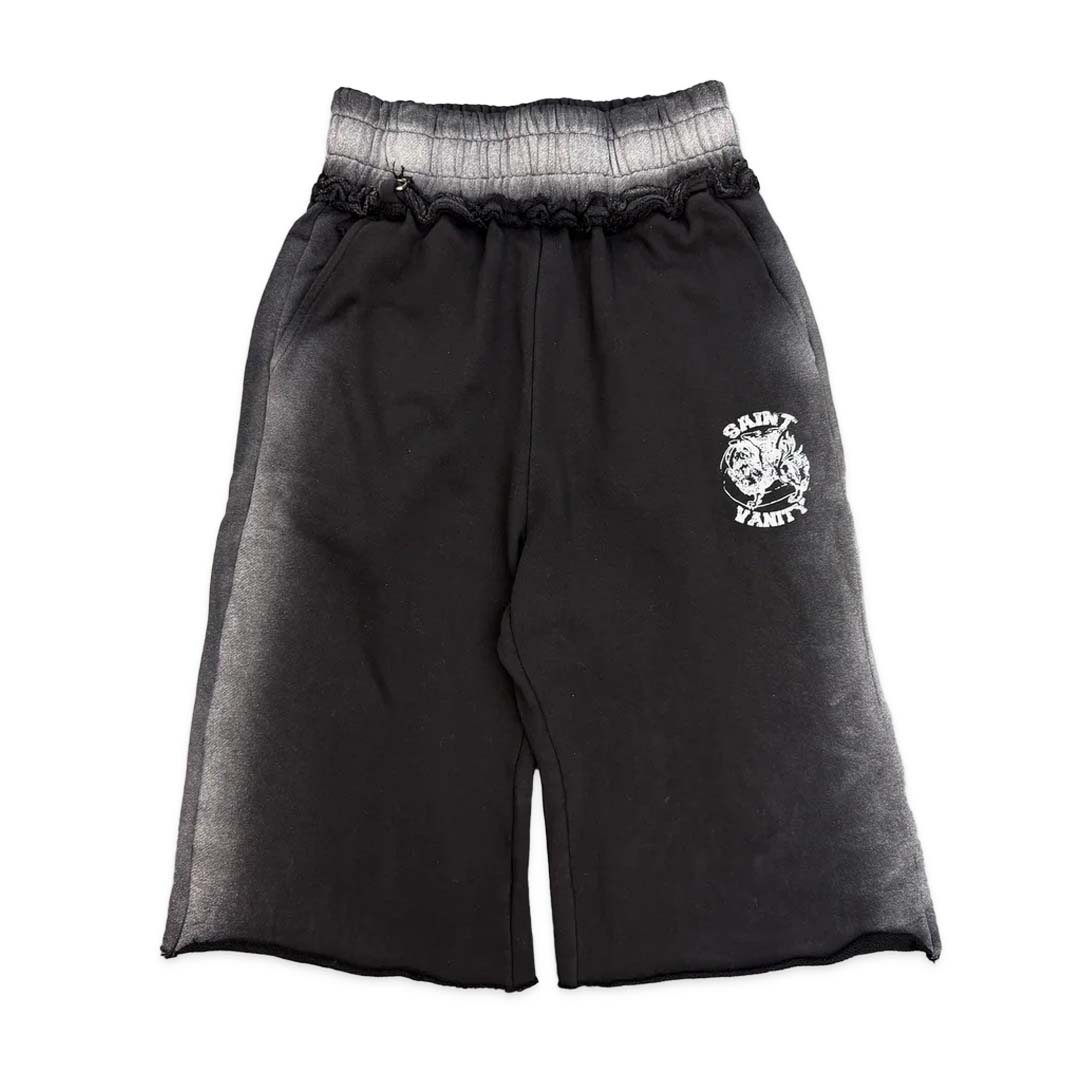 Saint Vanity Long Shorts Faded Ash Black by Saint Vanity - NWAHYPE No.1 for streetwear Shorts in USA