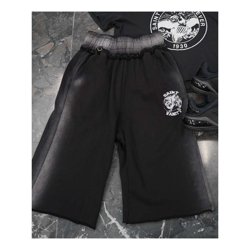 Saint Vanity Long Shorts Faded Ash Black by Saint Vanity - NWAHYPE No.1 for streetwear Shorts in USA