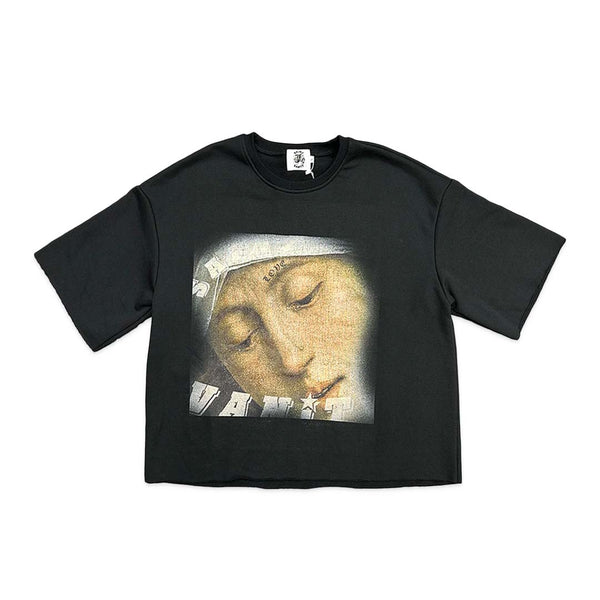 Saint Vanity Love Saint Cropped Crewneck Tee Black by Saint Vanity - NWAHype No.1 for streetwear T-Shirts in USA