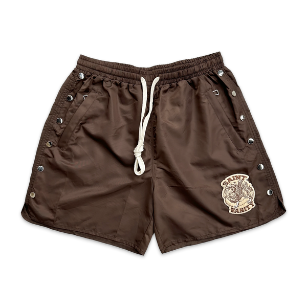 Saint Vanity Nylon Shorts Brown by Saint Vanity - NWAHYPE No.1 for streetwear Shorts in USA