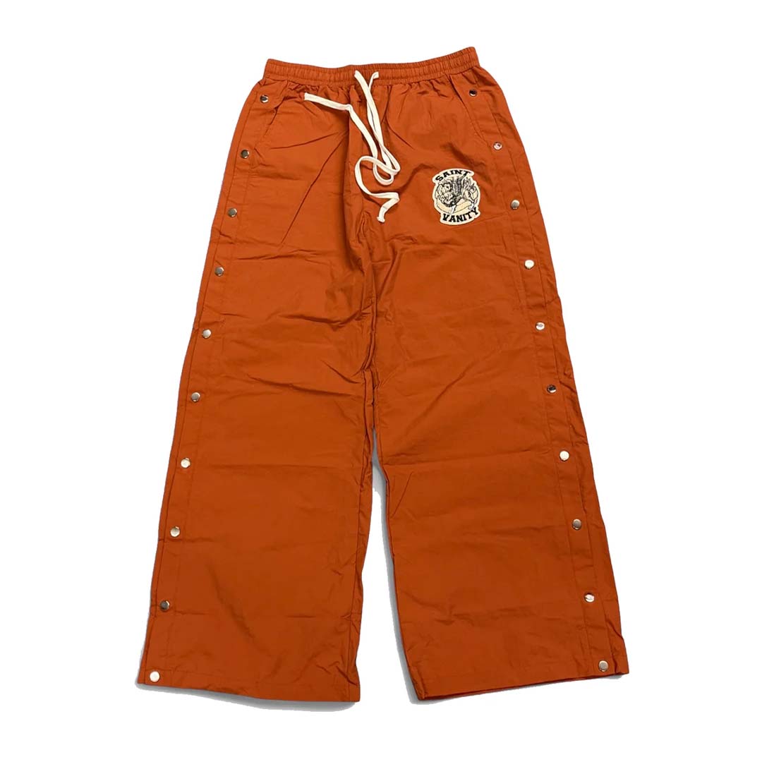 Saint Vanity Orange Nylon Bottom Pants by Saint Vanity - NWAHYPE No.1 for streetwear Pants in USA