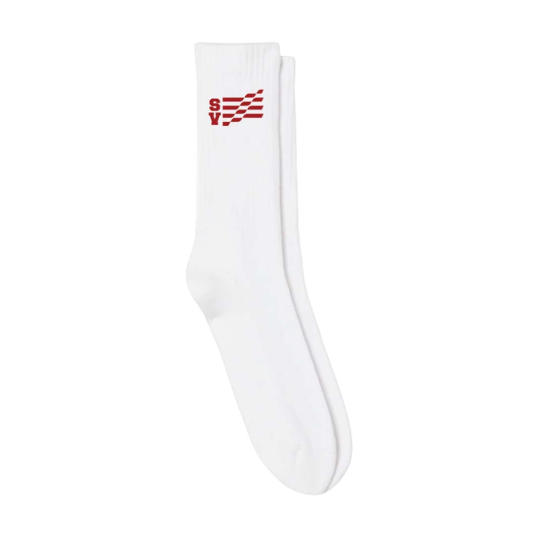 Saint Vanity Red Flag Socks by Saint Vanity - NWAHYPE No.1 for streetwear Accessories in USA