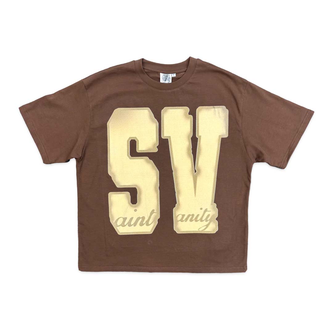 Saint Vanity SV Logo Tee Brown by Saint Vanity - NWAHype 1 for streetwear T-Shirts in USA