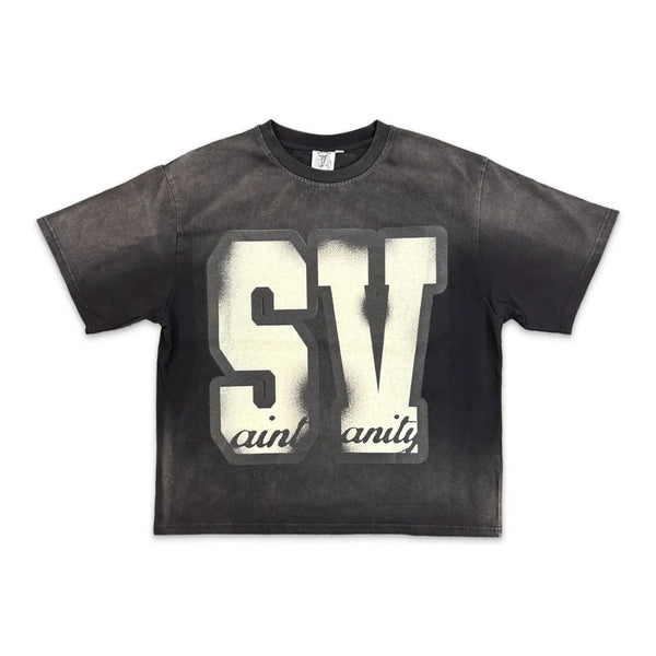 Saint Vanity SV Logo Tee Faded Black by Saint Vanity - NWAHype 1 for streetwear T-Shirts in USA