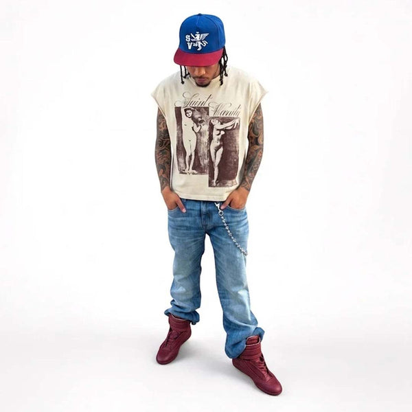 Saint Vanity U-N-I Sex Gemini Tee Cream by Saint Vanity - NWAHYPE No.1 for streetwear T-Shirts in USA