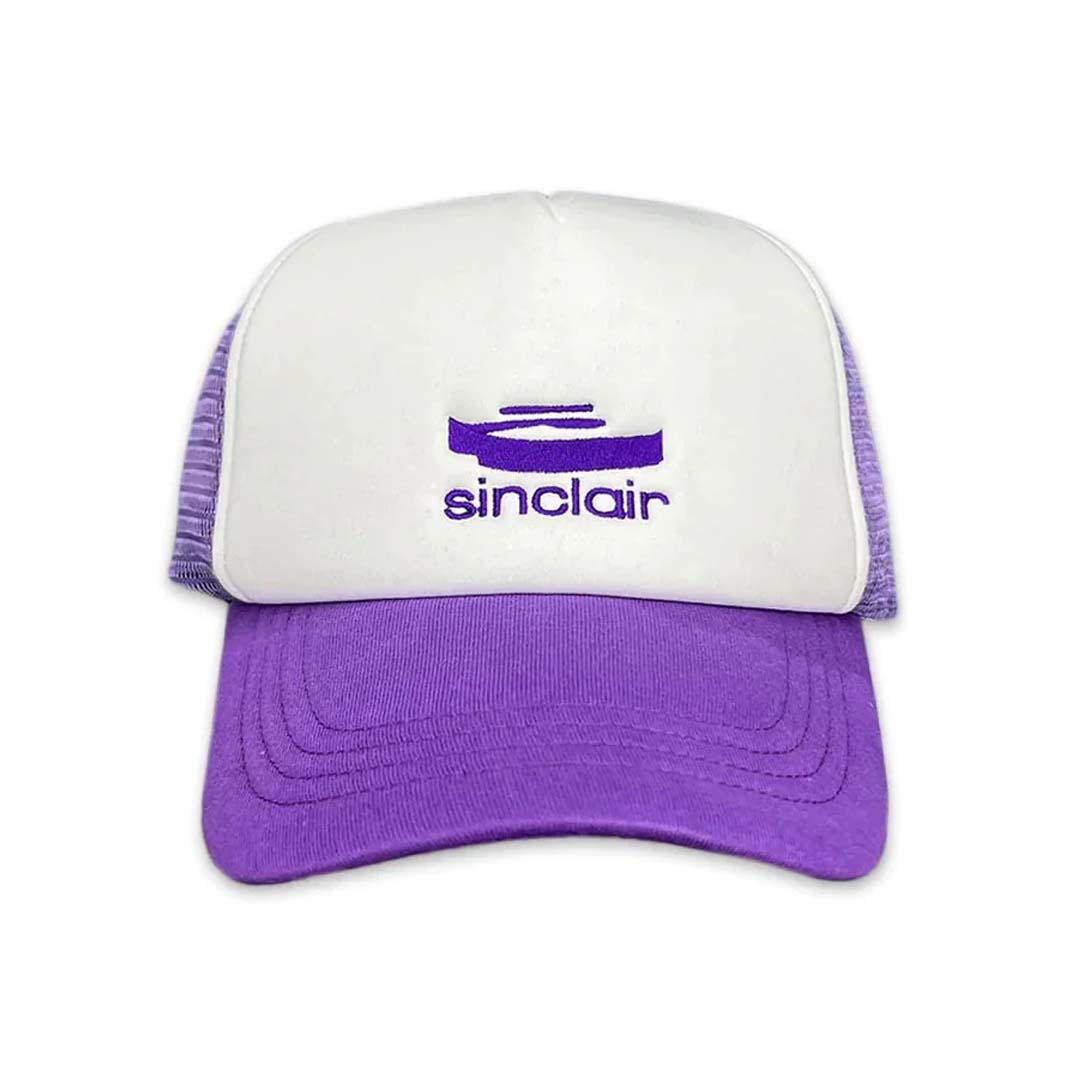 Sinclair 3D Logo Trucker Hat White Purple by Sinclair - NWAHype No.1 for streetwear Hats in USA