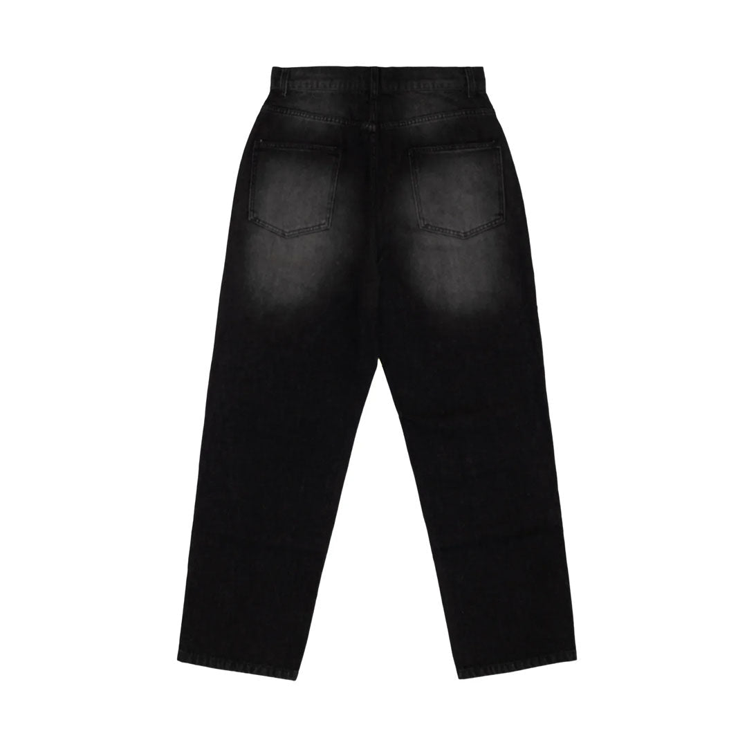 Sinclair Country Patched Denim Jeans Washed Black by Sinclair - NWAHype 1 for streetwear Pants in USA