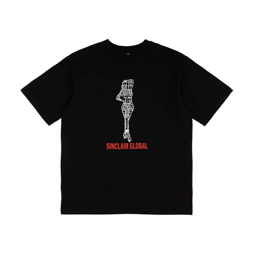Sinclair Global Map Tee Black by Sinclair - NWAHYPE No.1 for streetwear T-Shirts in USA