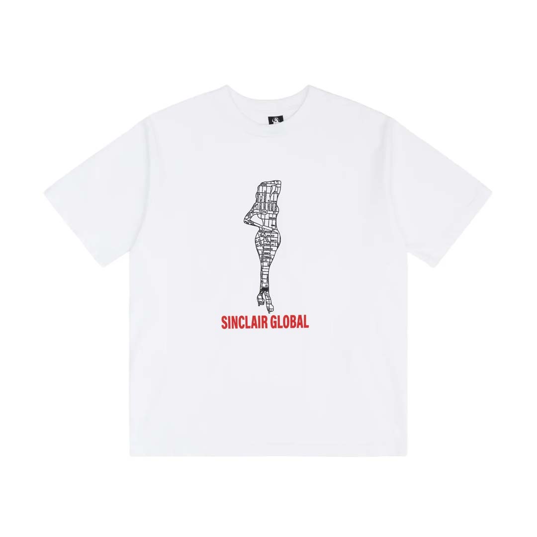 Sinclair Global Map Tee White by Sinclair - NWAHYPE No.1 for streetwear T-Shirts in USA