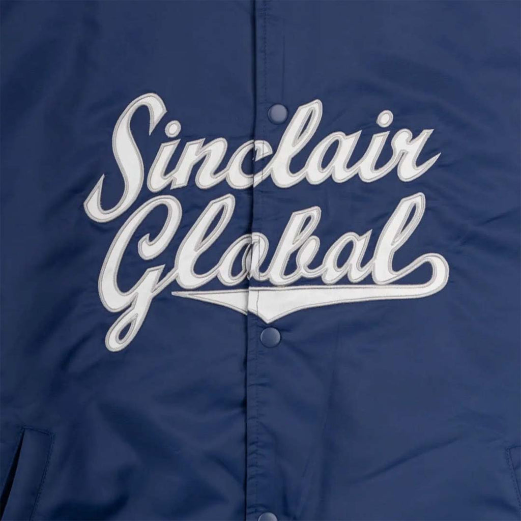 Sinclair Script Satin Bomber Jacket Blue by Sinclair - NWAHype 1 for streetwear Hoodies in USA