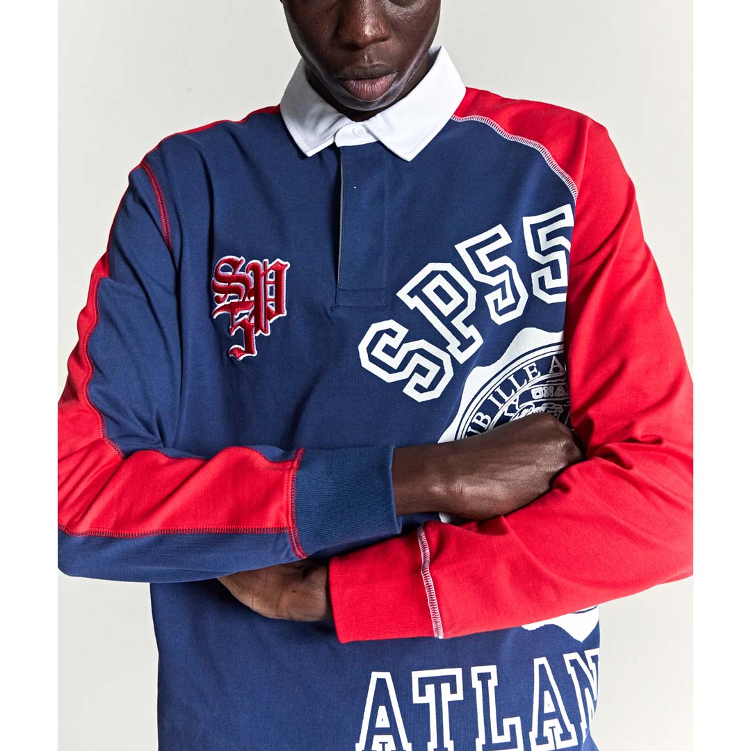 Sp5der Academy Rugby Long Sleeve Navy Red White by Sp5der - NWAHYPE No.1 for streetwear T-Shirts in USA