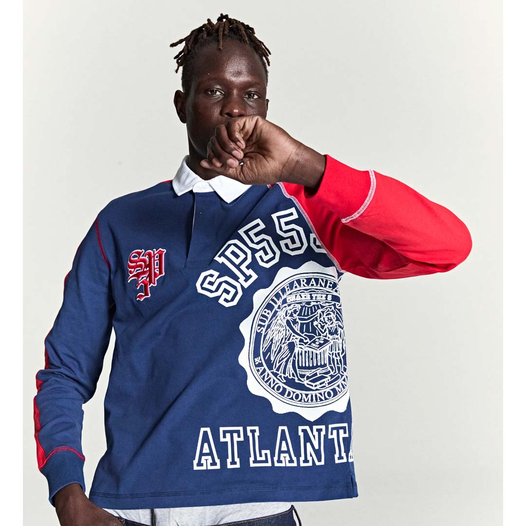 Sp5der Academy Rugby Long Sleeve Navy Red White by Sp5der - NWAHYPE No.1 for streetwear T-Shirts in USA
