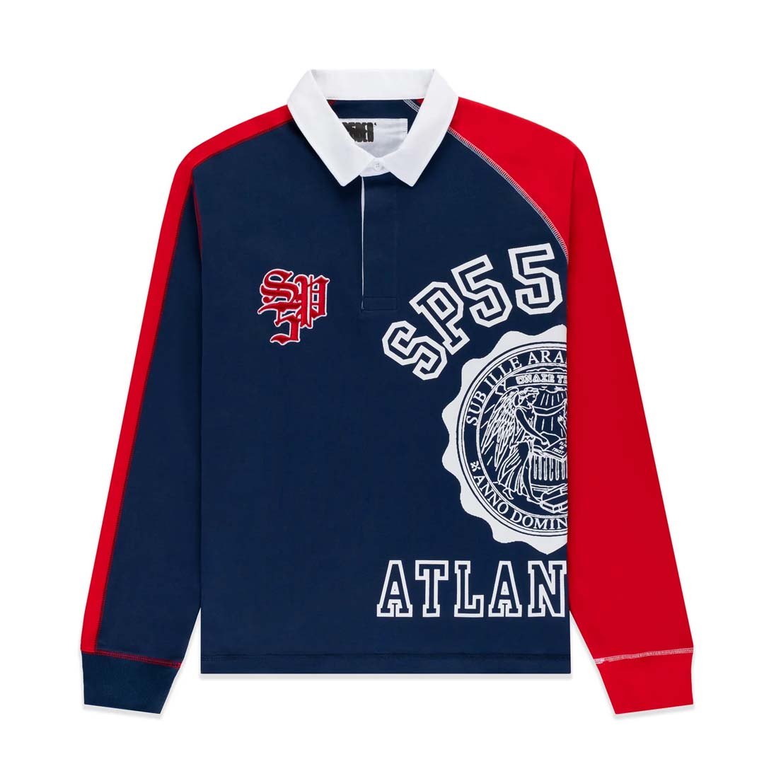Sp5der Academy Rugby Long Sleeve Navy Red White by Sp5der - NWAHYPE No.1 for streetwear T-Shirts in USA