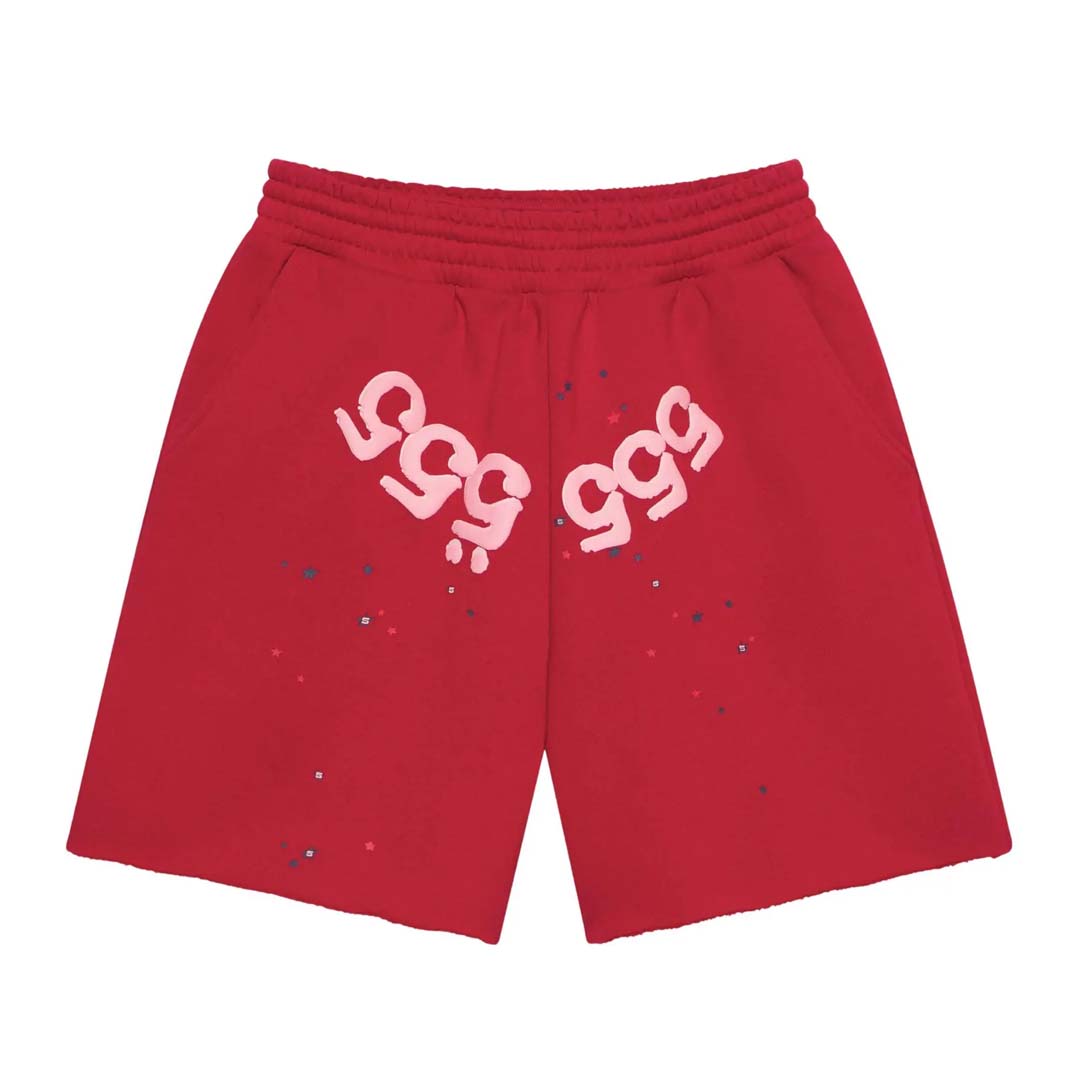 Sp5der Angel Number Shorts Merlot by Sp5der - NWAHYPE No.1 for streetwear Shorts in USA