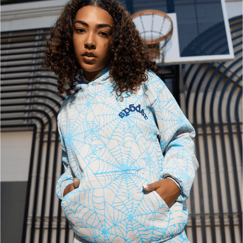 Sp5der AOP Web Hoodie Heather Grey by Sp5der - NWAHype 1 for streetwear Hoodies in USA