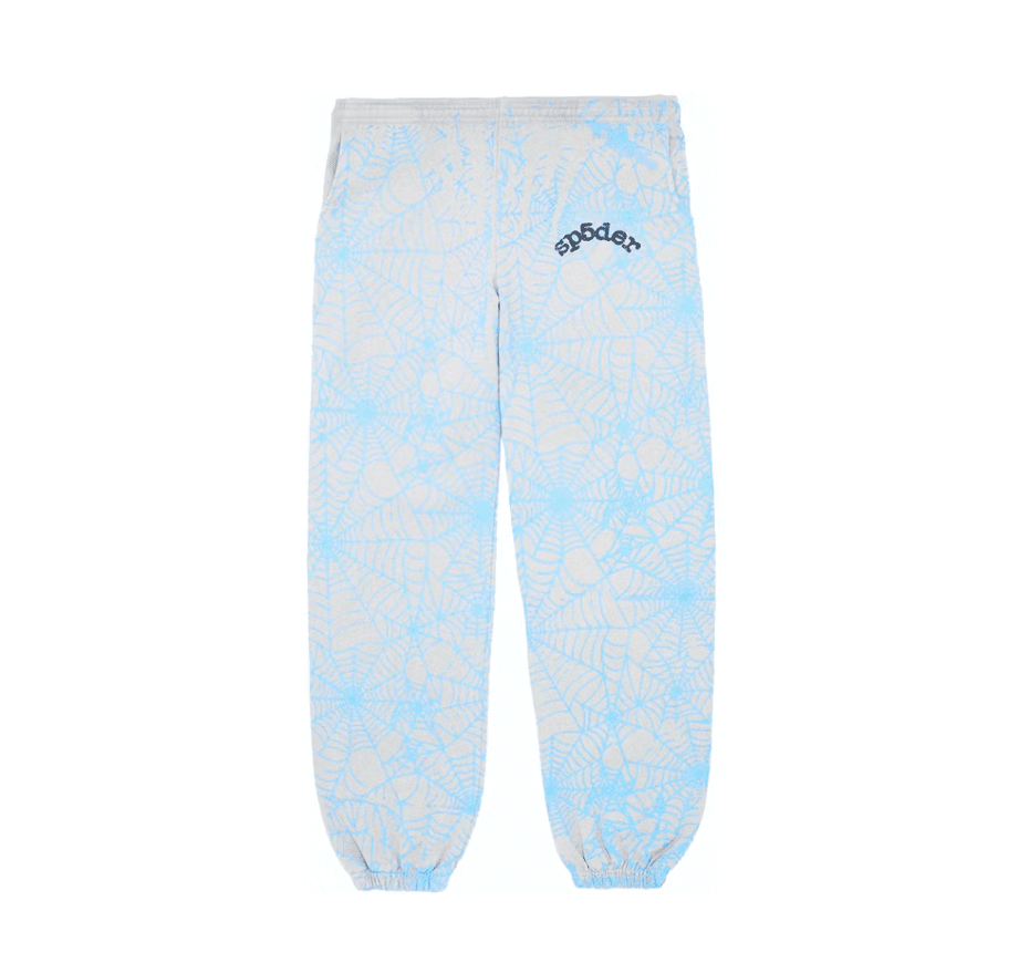 Sp5der AOP Web Sweatpants Heather Grey by Sp5der - NWAHype 1 for streetwear Pants in USA