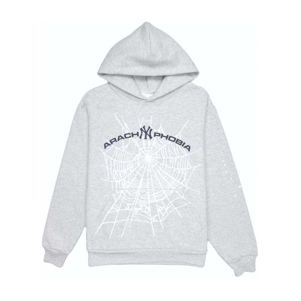 Sp5der Arach NY Phobia Hoodie Ash Grey by Sp5der - NWAHype 1 for streetwear Hoodies in USA