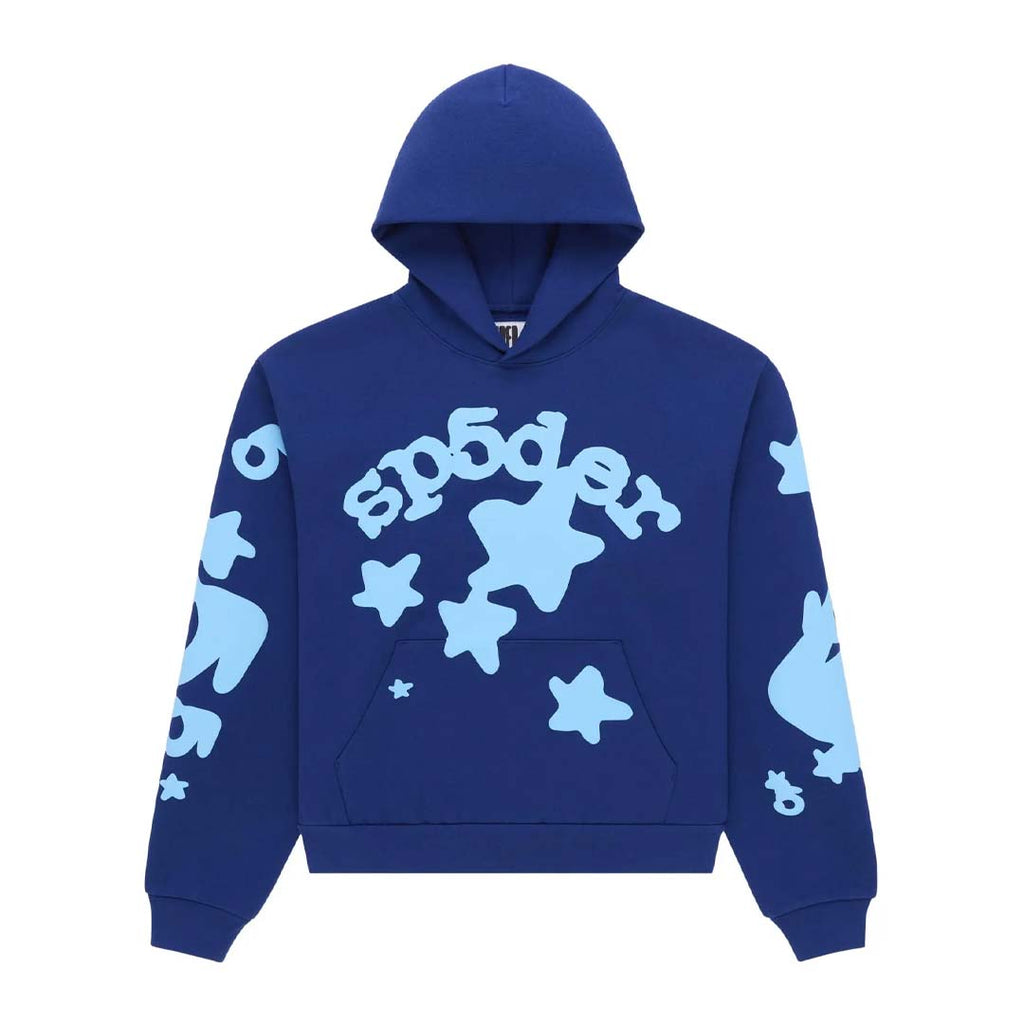 Sp5der Beluga Hoodie Navy / Light Blue by Sp5der - NWAHYPE No.1 for streetwear Hoodies in USA