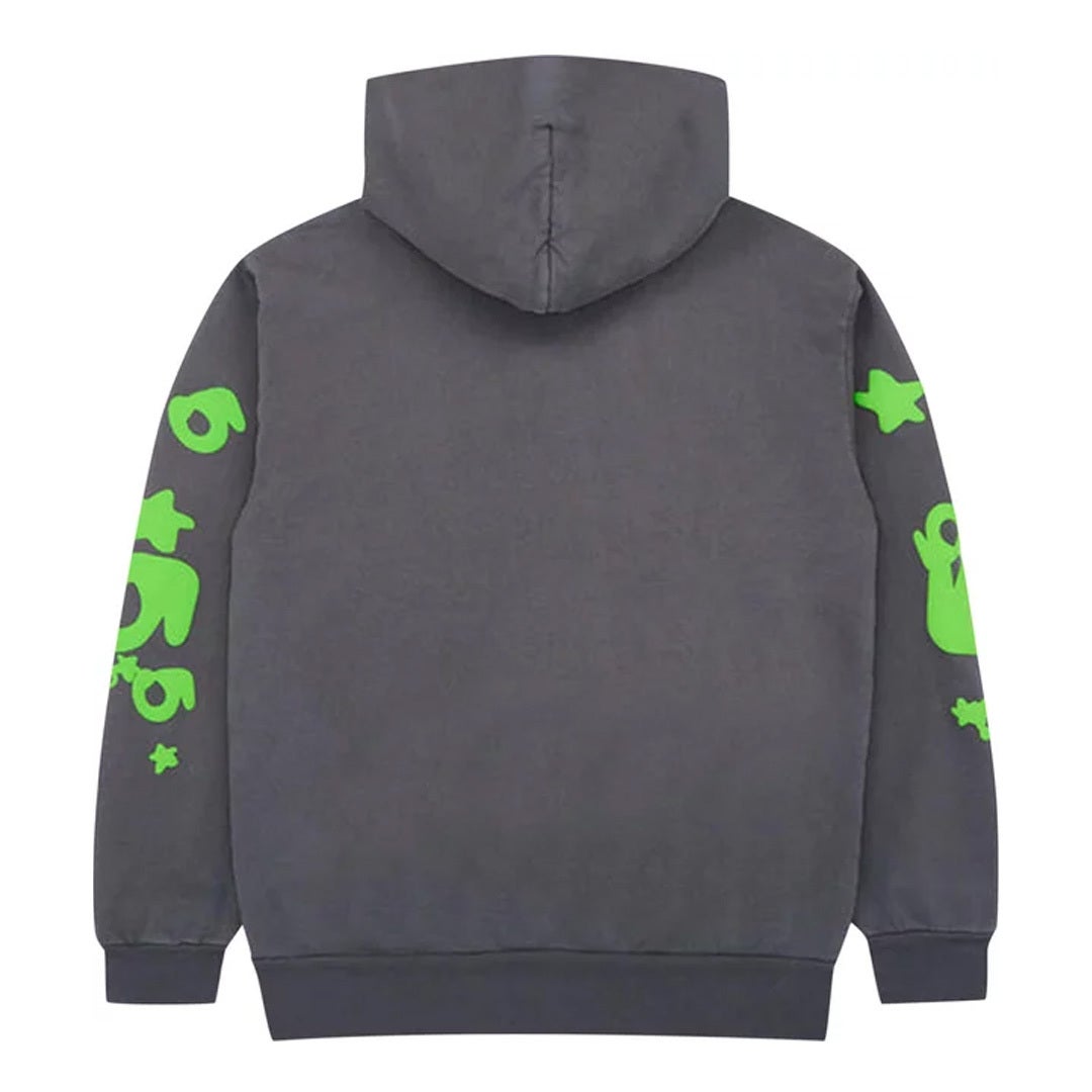 Sp5der Beluga Hoodie 'Slate Grey/Green' by Sp5der - NWAHype 1 for streetwear Hoodies in USA