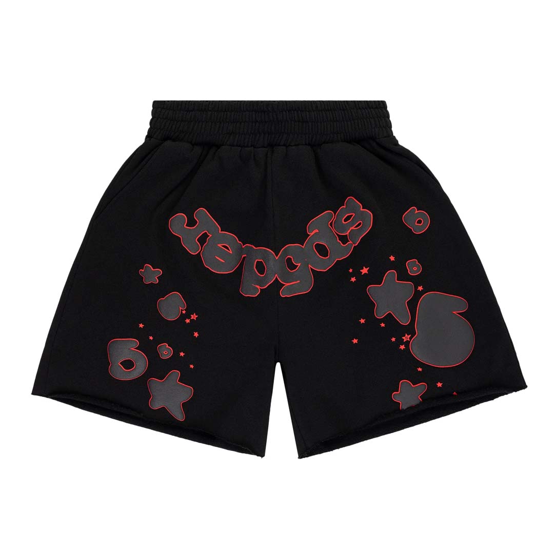Sp5der Beluga Outline Sweatshort 'Black' by Sp5der - NWAHype No.1 for streetwear Shorts in USA
