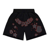 Sp5der Beluga Outline Sweatshort 'Black' by Sp5der - NWAHype No.1 for streetwear Shorts in USA
