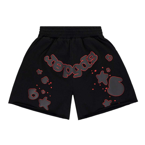 Sp5der Beluga Outline Sweatshort 'Black' by Sp5der - NWAHype No.1 for streetwear Shorts in USA