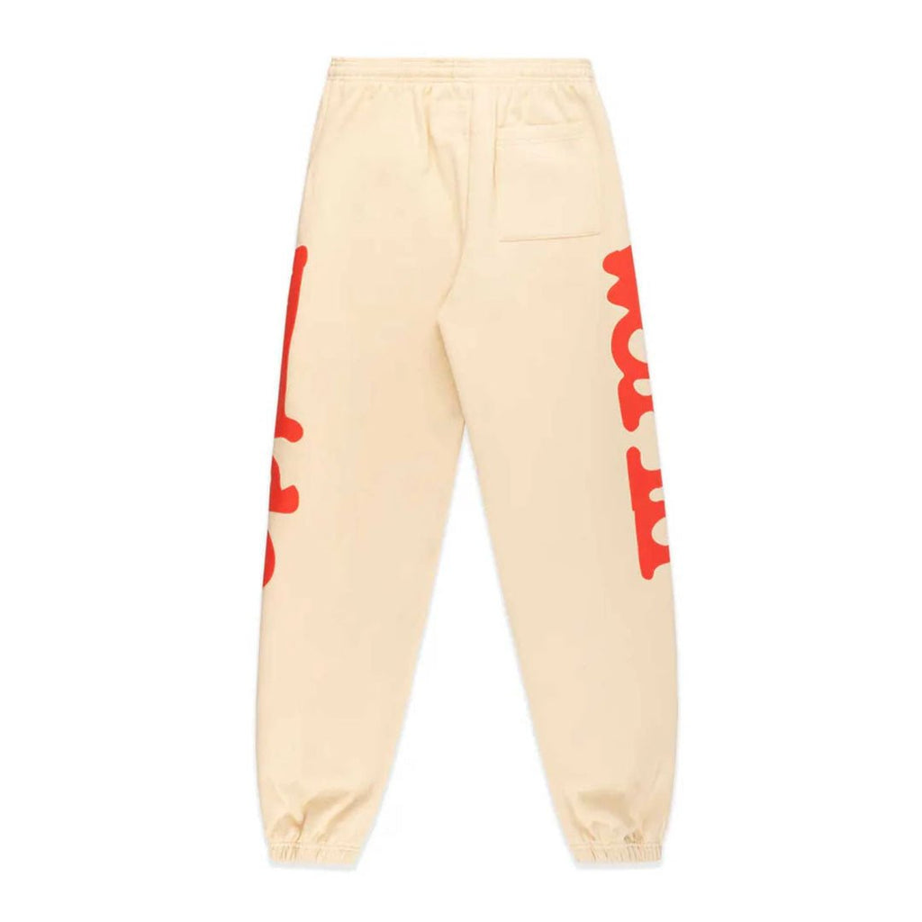 Sp5der Beluga Sweatpants Cream Red by Sp5der - NWAHype 1 for streetwear Pants in USA