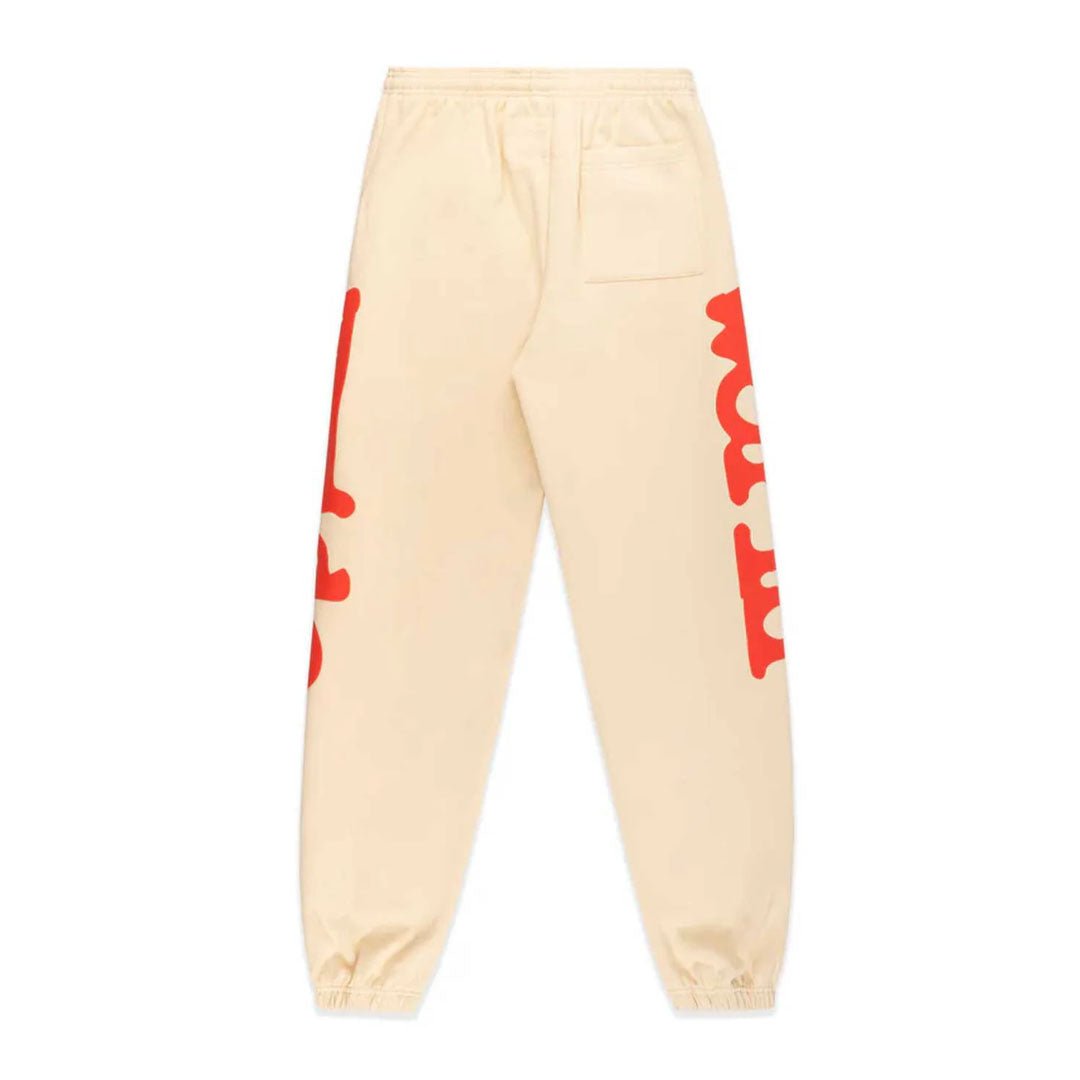 Sp5der Beluga Sweatpants Cream Red by Sp5der - NWAHype 1 for streetwear Pants in USA