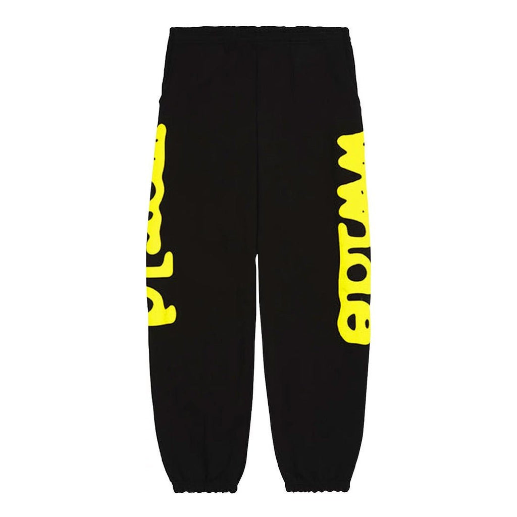 Sp5der Beluga Sweatpants 'Onyx/Yellow' by Sp5der - NWAHype 1 for streetwear Pants in USA