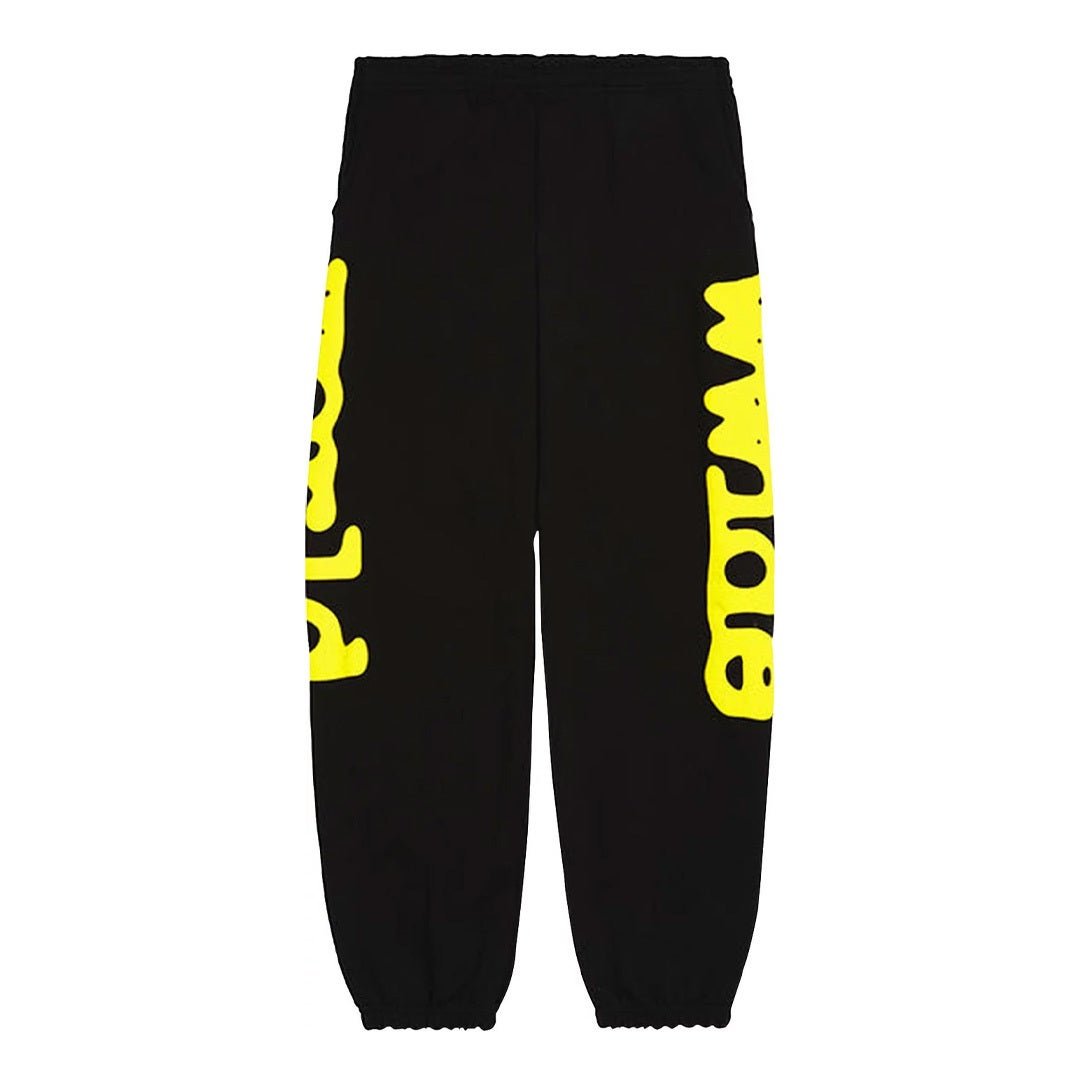 Sp5der Beluga Sweatpants 'Onyx/Yellow' by Sp5der - NWAHype 1 for streetwear Pants in USA