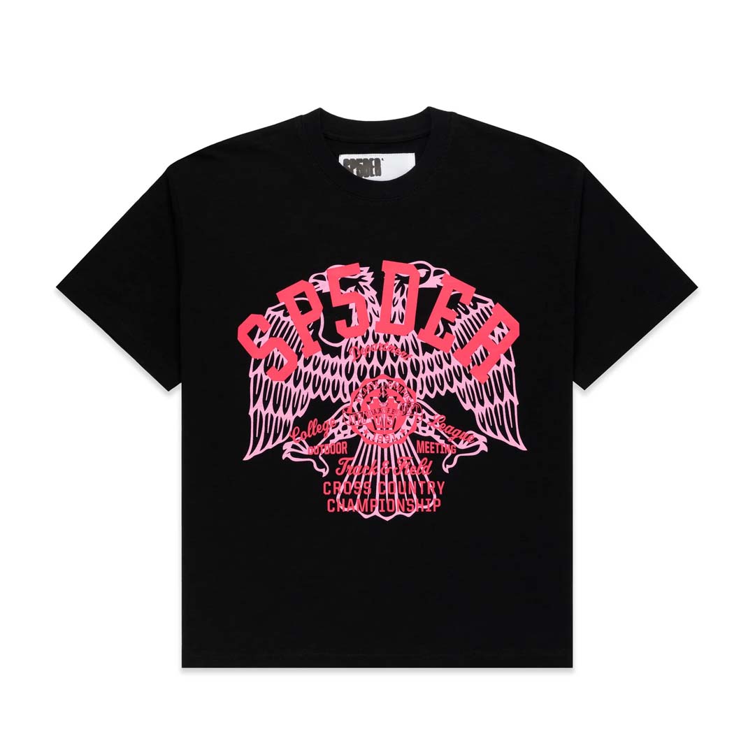 Sp5der Cross Country Black Pink Tee by Sp5der - NWAHYPE No.1 for streetwear T-Shirts in USA