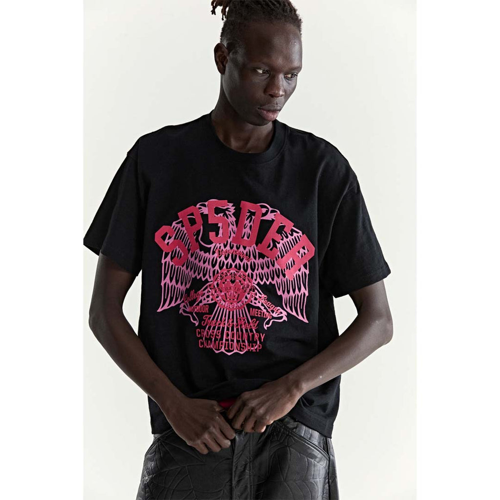 Sp5der Cross Country Black Pink Tee by Sp5der - NWAHYPE No.1 for streetwear T-Shirts in USA