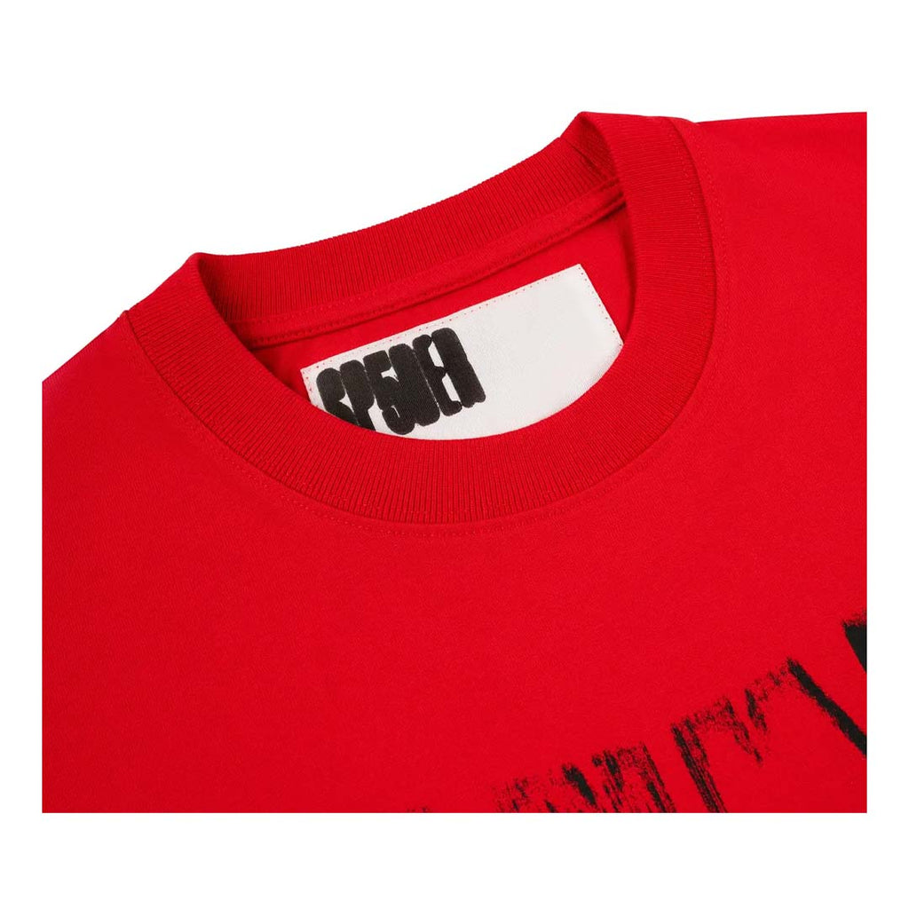 Sp5der Diffused Collegiate Tee Red by Sp5der - NWAHYPE No.1 for streetwear T-Shirts in USA