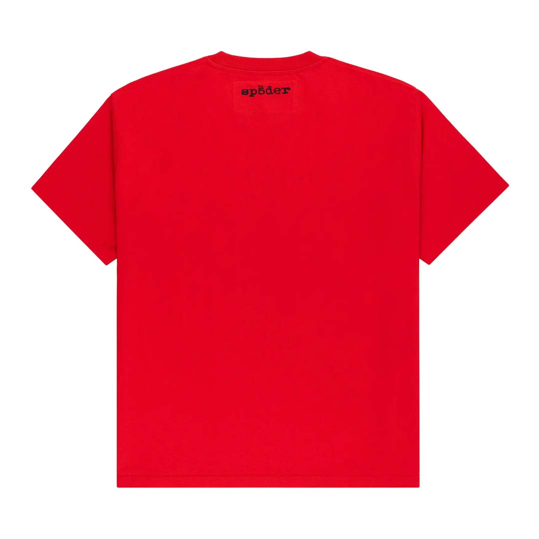 Sp5der Diffused Collegiate Tee Red by Sp5der - NWAHYPE No.1 for streetwear T-Shirts in USA