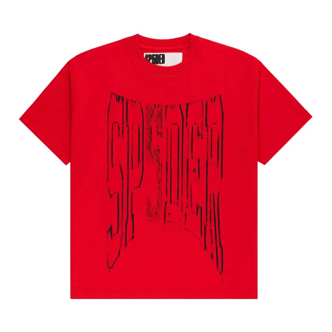 Sp5der Diffused Collegiate Tee Red by Sp5der - NWAHYPE No.1 for streetwear T-Shirts in USA