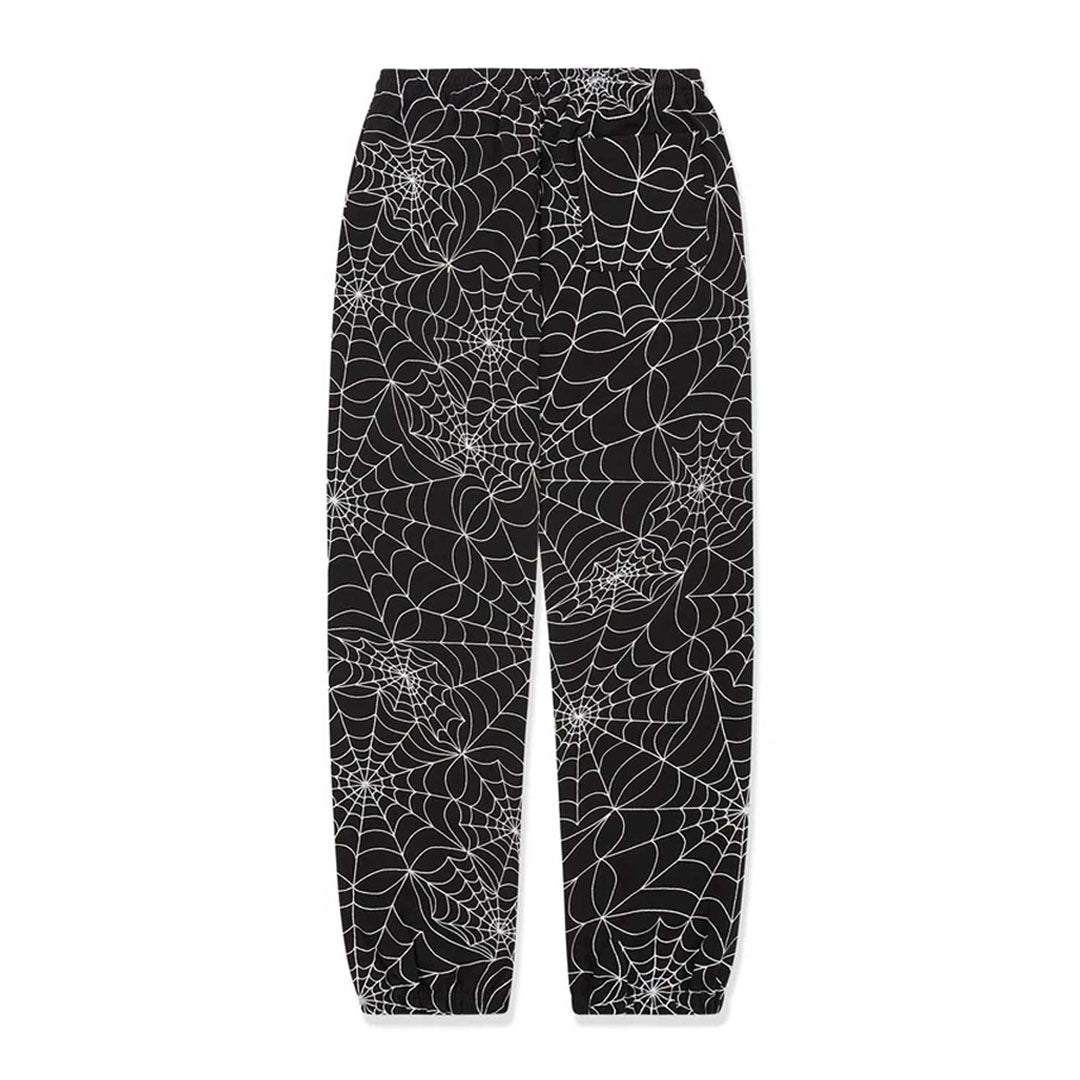 Sp5der Embroidered Black AOP Sweatpants by Sp5der - NWAHype 1 for streetwear Pants in USA